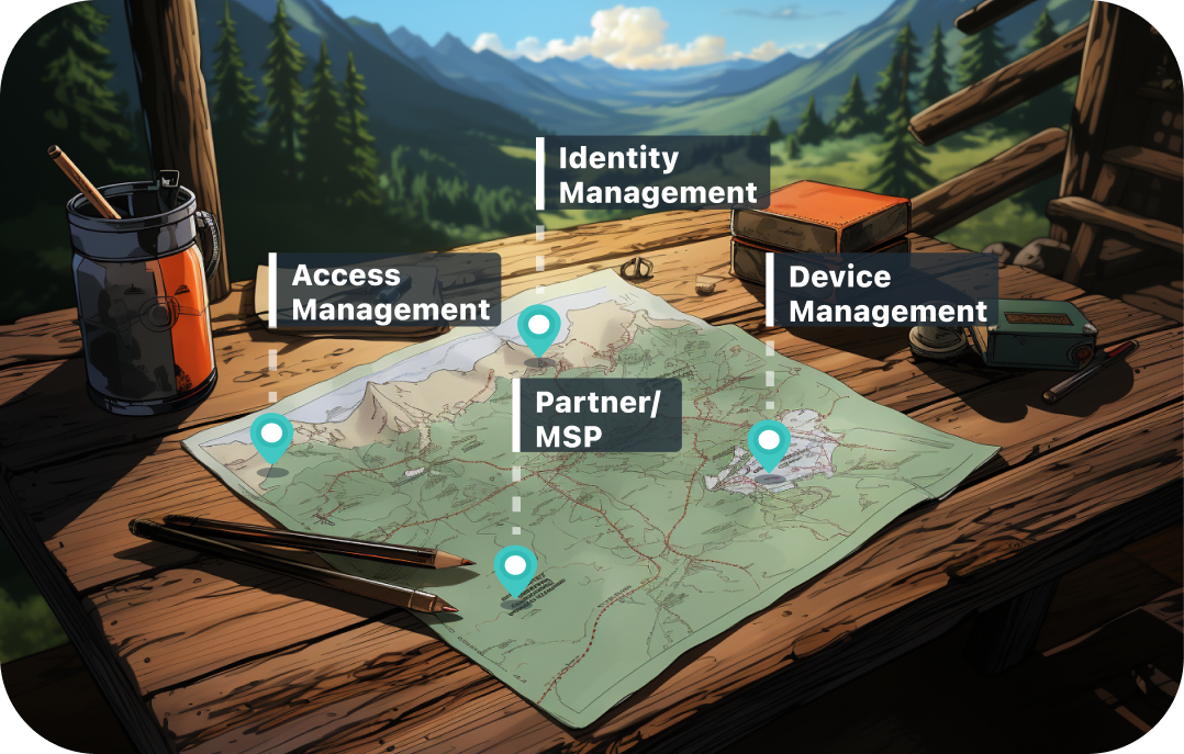 Jumpcloud Map Illustration